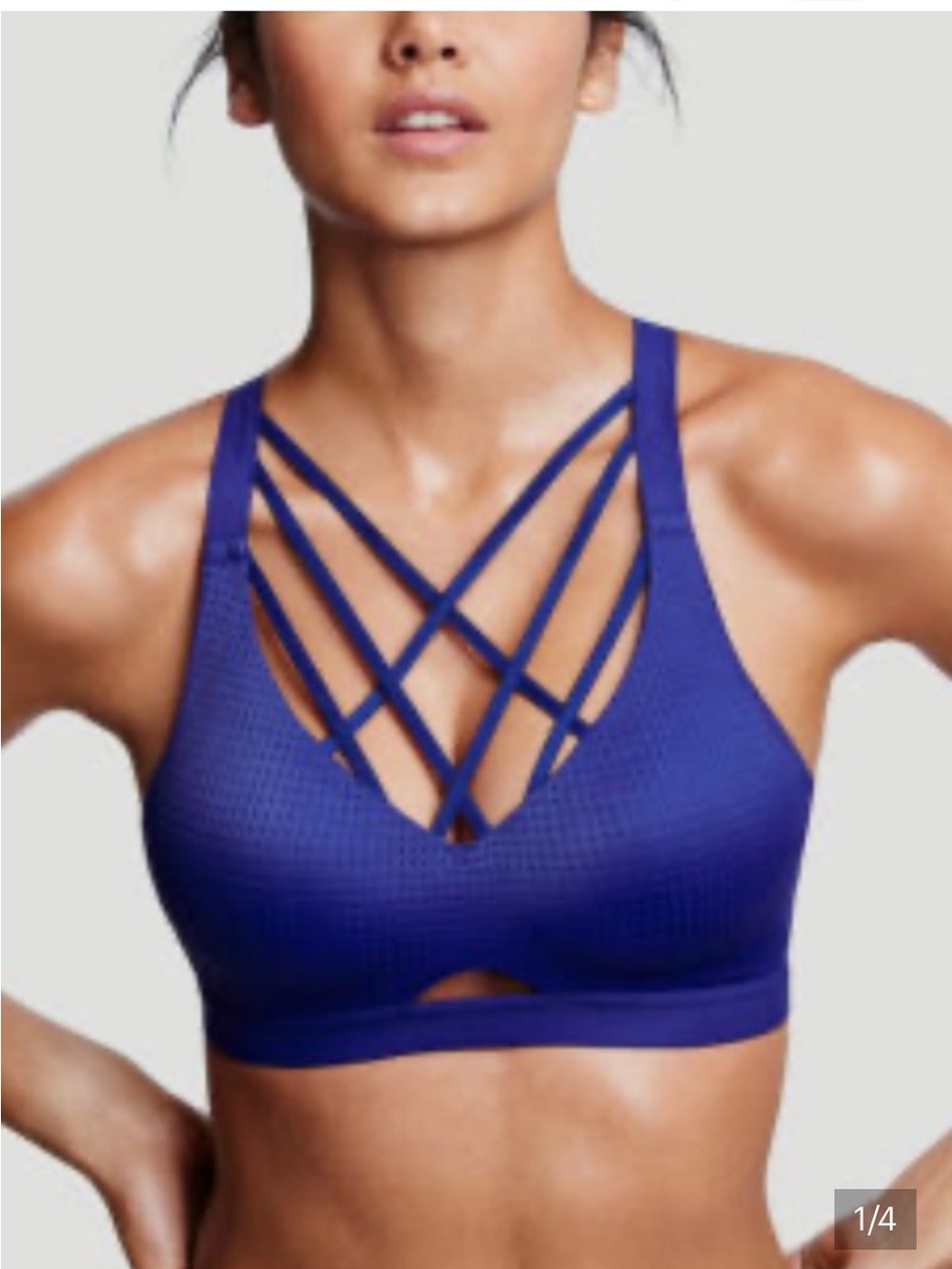Victoria's Secret Strappy Mesh Sports Bra - Royal Blue
